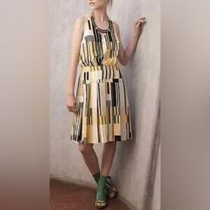 Maeve by Anthropologie - Cocktail Pleated Silk Blend Dress  - size 2P